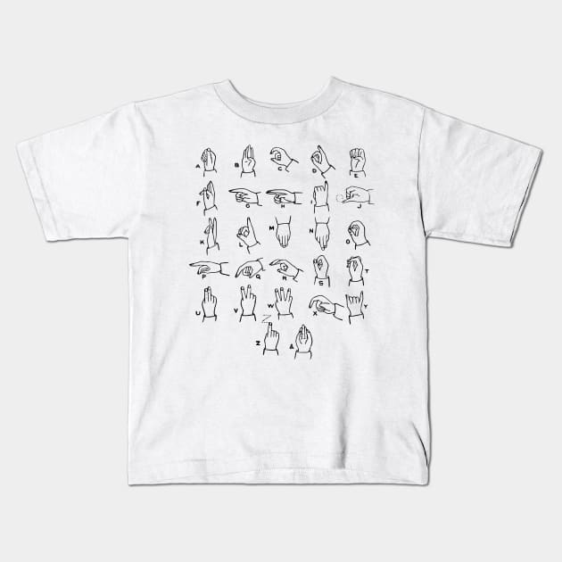 ASL Alphabet Kids T-Shirt by OHH Baby